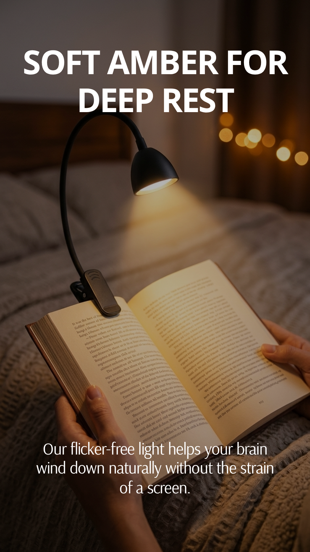 Harel LumiClip — Rechargeable Clip-On Book Light, Eye-Care LED for Night Reading