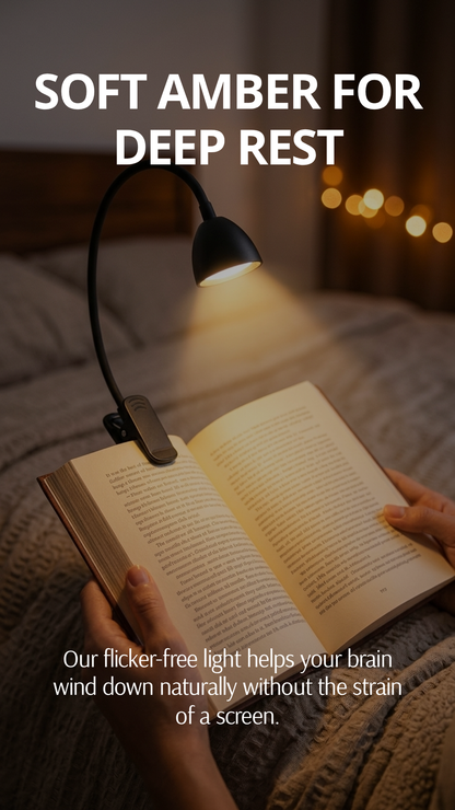 Harel LumiClip — Rechargeable Clip-On Book Light, Eye-Care LED for Night Reading